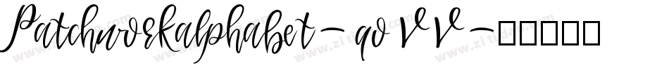 Patchworkalphabet-qoVV字体转换