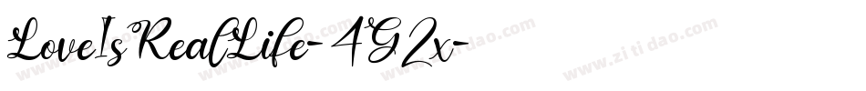 LoveIsRealLife-4G2x字体转换