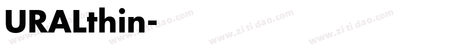 URALthin字体转换