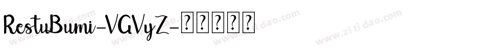 RestuBumi-VGVyZ字体转换