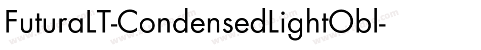 FuturaLT-CondensedLightObl字体转换
