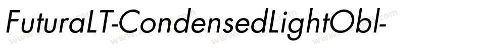 FuturaLT-CondensedLightObl字体转换