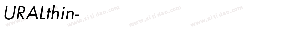URALthin字体转换
