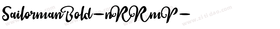 SailormanBold-nRRmP字体转换