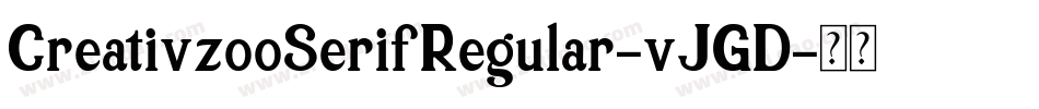 CreativzooSerifRegular-vJGD字体转换