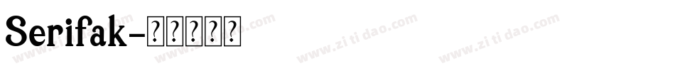 Serifak字体转换
