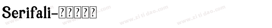 Serifali字体转换