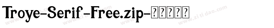 Troye-Serif-Free.zip字体转换