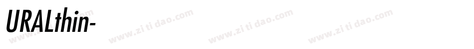URALthin字体转换