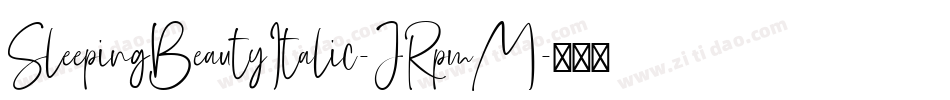 SleepingBeautyItalic-JRpmM字体转换