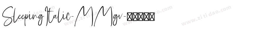 SleepingItalic-MMgv字体转换