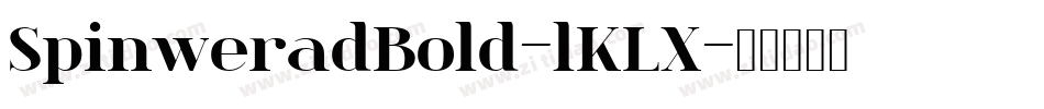 SpinweradBold-lKLX字体转换
