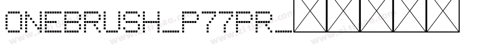 Onebrush-p77Pr字体转换