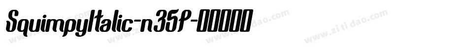 SquimpyItalic-n35P字体转换