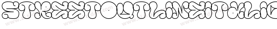 StreetOutlineItalic-G8g字体转换