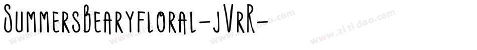 SummersBearyfloral-jVrR字体转换