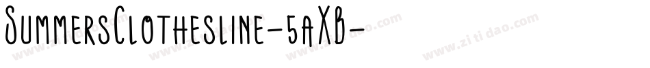 SummersClothesline-5aXB字体转换