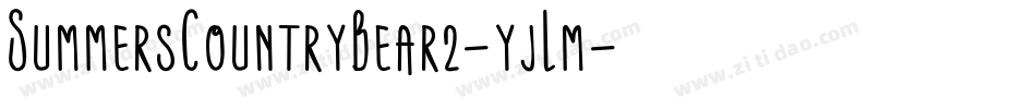 SummersCountryBear2-yjLm字体转换