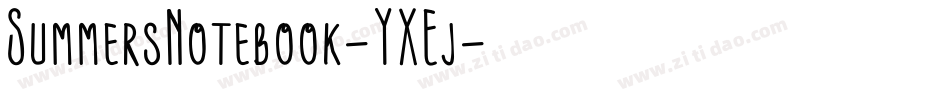 SummersNotebook-YXEj字体转换