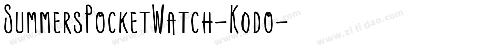 SummersPocketWatch-K0do字体转换