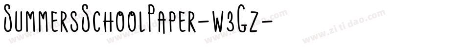 SummersSchoolPaper-w3Gz字体转换
