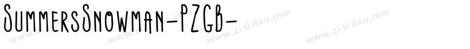 SummersSnowman-PZGB字体转换