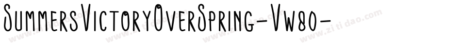 SummersVictoryOverSpring-Vw80字体转换