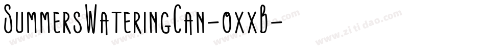 SummersWateringCan-oxxB字体转换