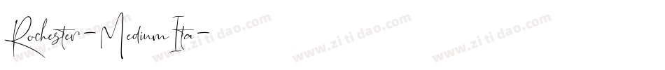 Rochester-MediumIta字体转换