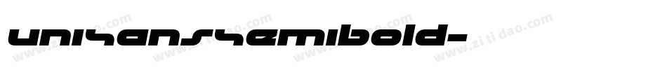 UniSansSemiBold字体转换