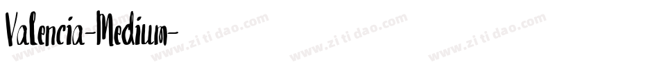 Valencia-Medium字体转换