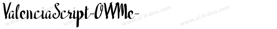 ValenciaScript-OVVMe字体转换