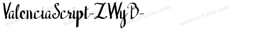 ValenciaScript-ZVVyB字体转换