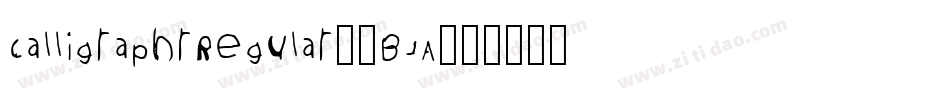 CalligraphrRegular-8BJA字体转换