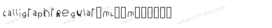 CalligraphrRegular-mL15m字体转换