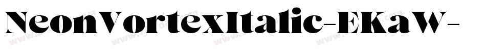 NeonVortexItalic-EKaW字体转换