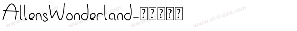 AllensWonderland字体转换