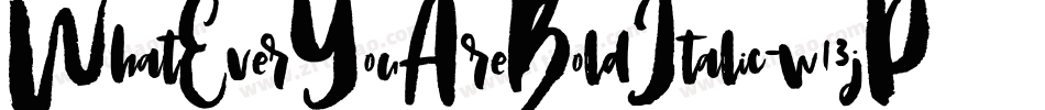 WhatEverYouAreBoldItalic-w13jP字体转换