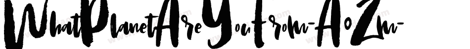WhatPlanetAreYouFrom-A0Zm字体转换