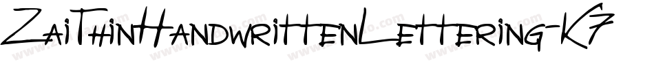 ZaiThinHandwrittenLettering-K7VnZ字体转换