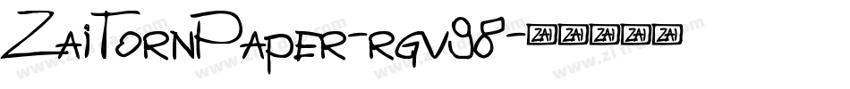 ZaiTornPaper-rgv98字体转换