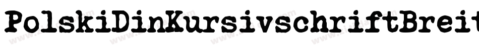 PolskiDinKursivschriftBreit-KwDX字体转换