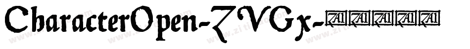 CharacterOpen-ZVGx字体转换