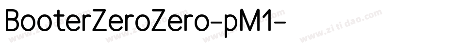 BooterZeroZero-pM1字体转换