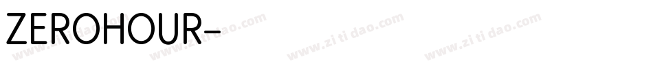 ZEROHOUR字体转换