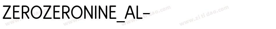 ZEROZERONINE_AL字体转换