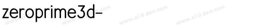 zeroprime3d字体转换