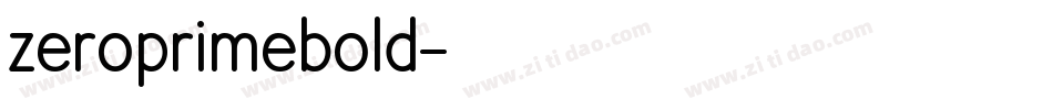 zeroprimebold字体转换