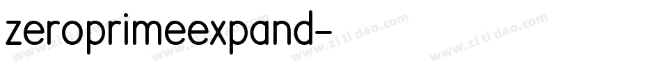 zeroprimeexpand字体转换