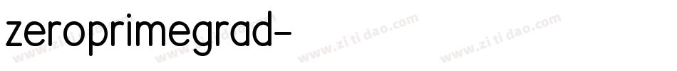 zeroprimegrad字体转换
